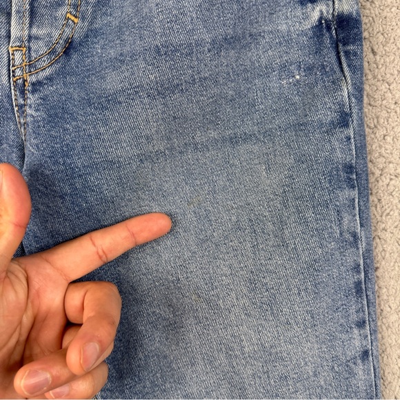 We The Free Jeans Womens 26 Med Wash High Rise Split Hem Full Length 70s Bootcut - Picture 10 of 16